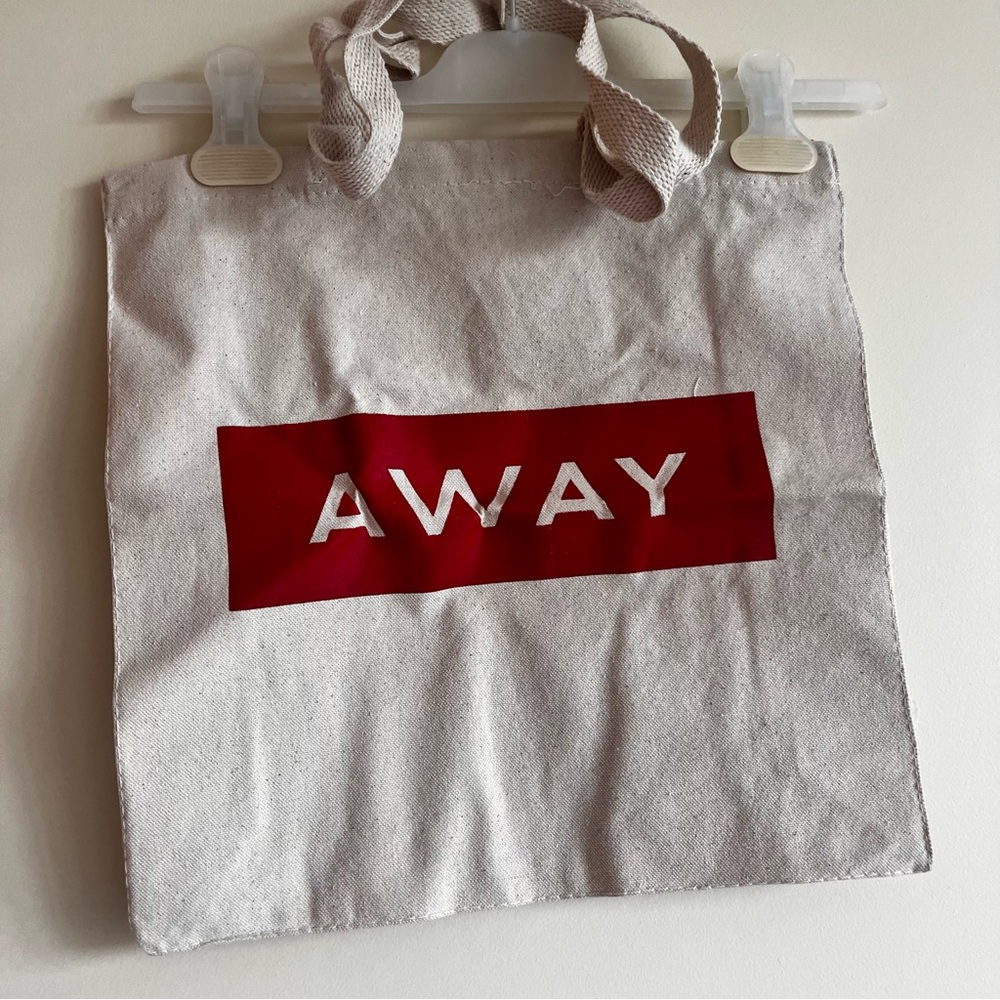 **FREE ADD ON** New Canvas Tote Bag with Red 'AWAY' Logo